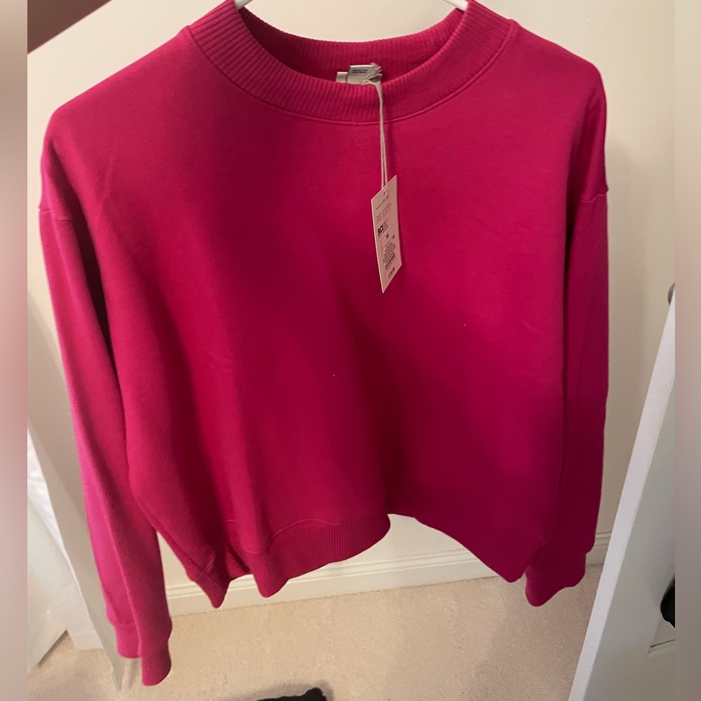 Hot pink target crewneck